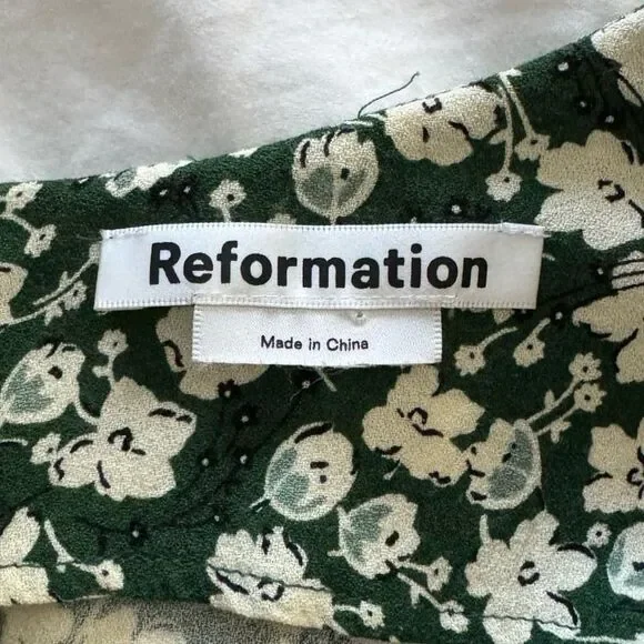 Reformation Wallflower Midi Dress in Cilantro Size 4 - Picture 10 of 12